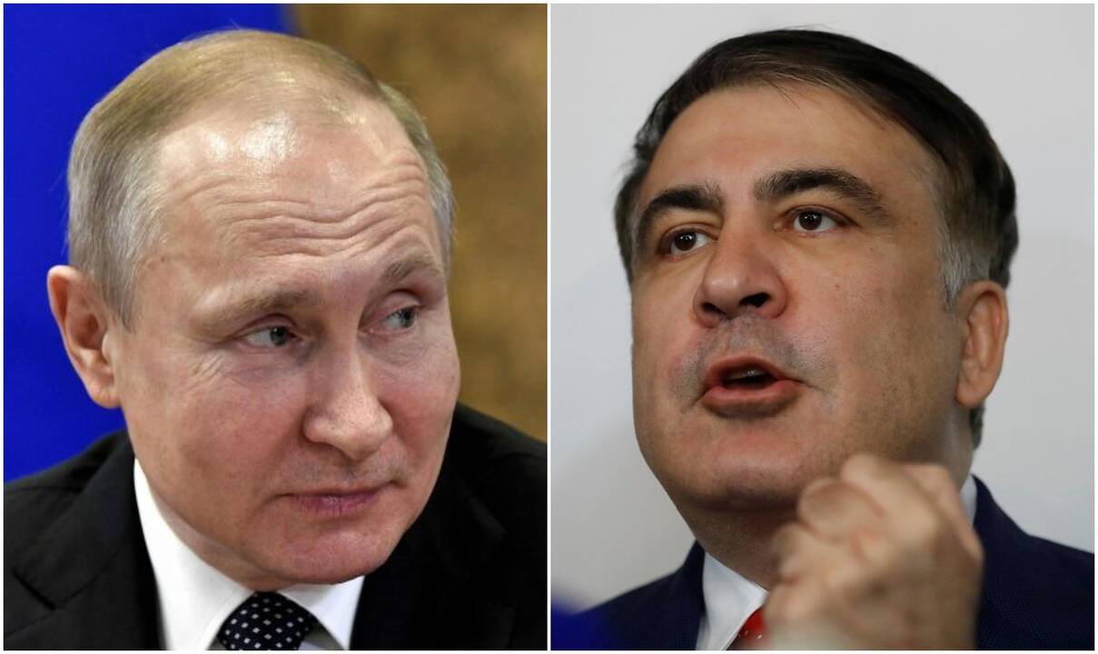 Vladimiras Putinas ir Michailas Saakašvilis