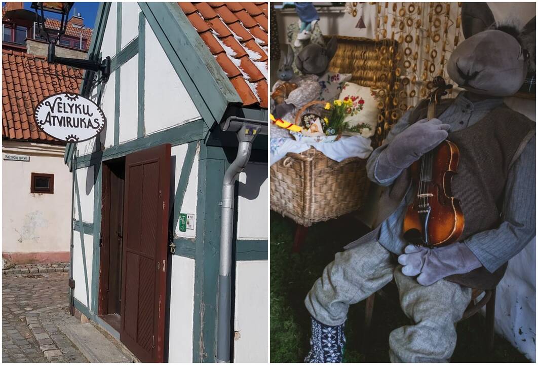 Instaliacijos „Velykų atvirukas“ fragmentai.
