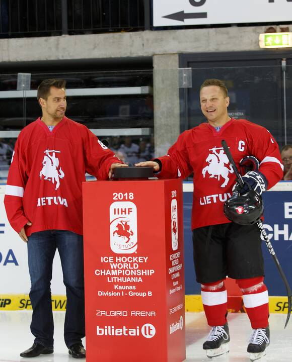 Lietuvos rinktinė po „Baltic Challenge Cup 2017“ kovų „Švyturio“ arenoje.   