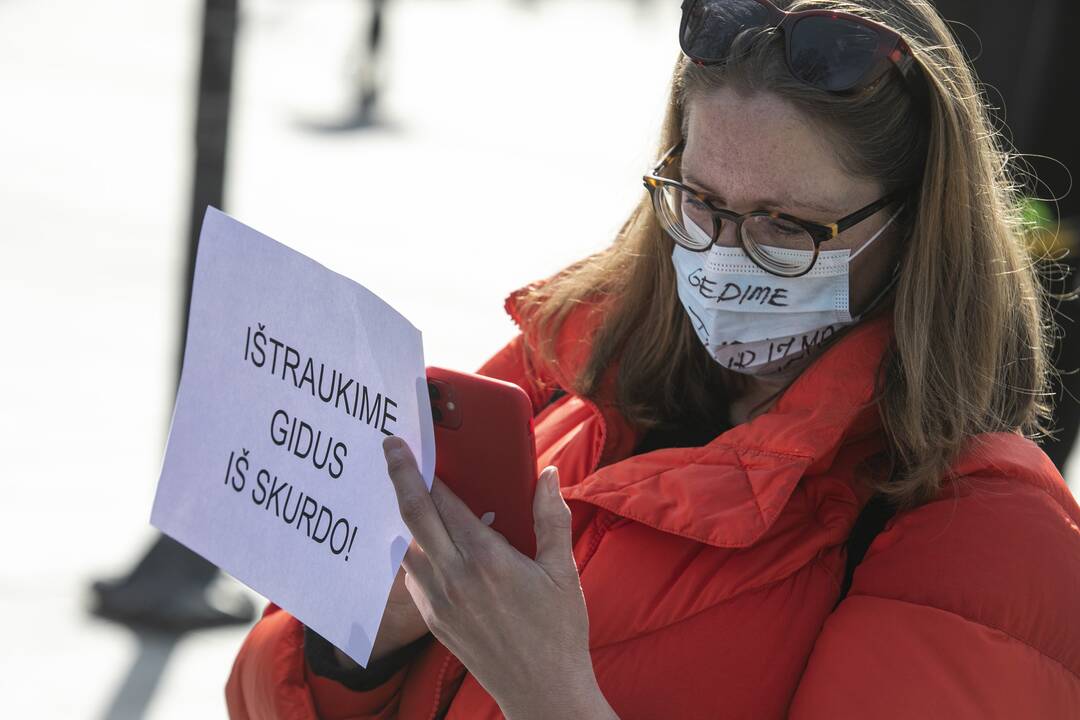 Protestas Vilniuje „Paskutinė verslo vakarienė“ 