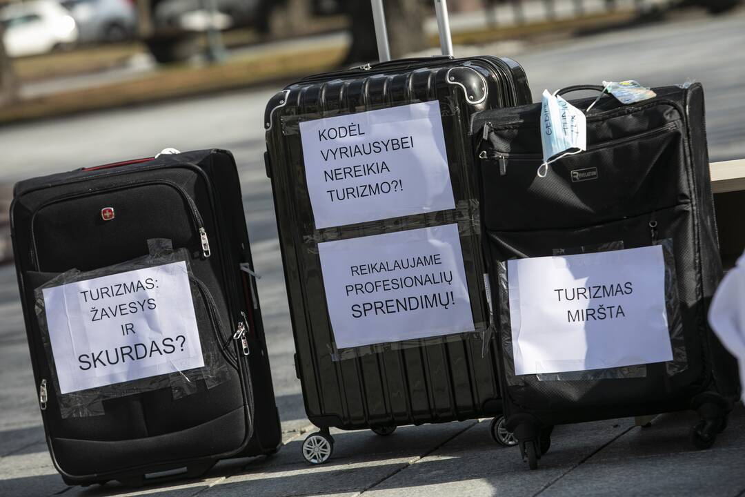Protestas Vilniuje „Paskutinė verslo vakarienė“ 