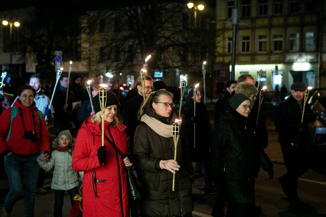 Eitynės su deglais Vilniuje