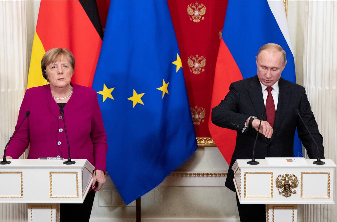 Angela Merkel ir Vladimiras Putinas