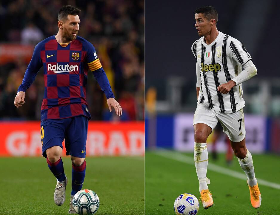 Lionelis Messi ir Cristiano Ronaldo