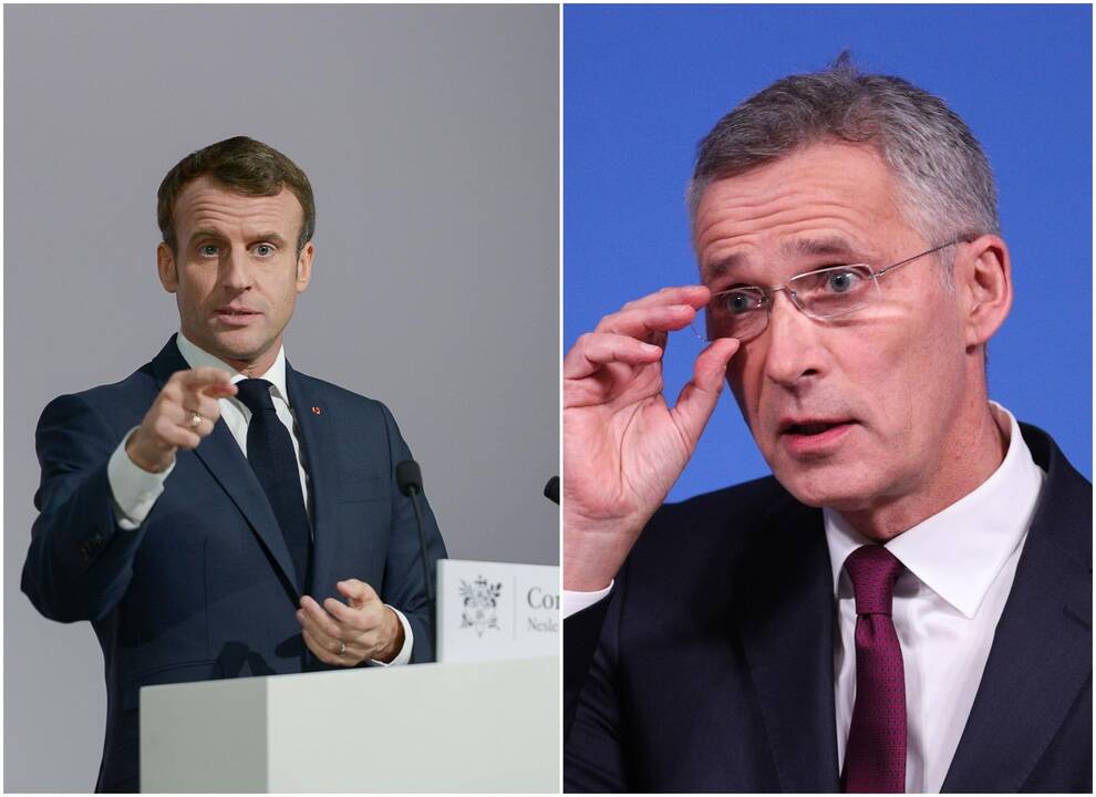 Emmanuelis Macronas ir Jensas Stoltenbergas