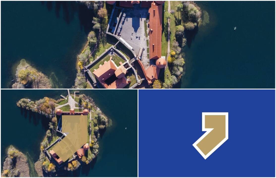 Naujas Trakų logotipas – pilies formą primenantis auksinis kablelis