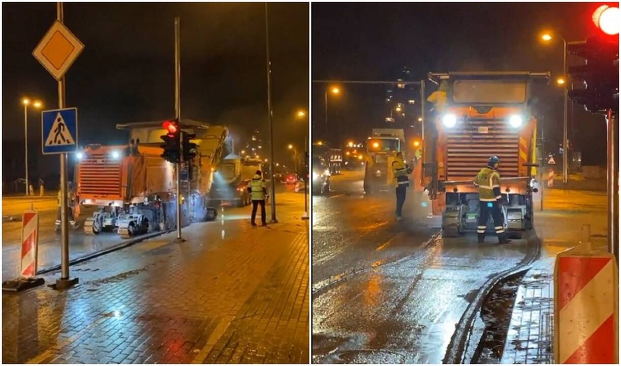 Nemiegojo: dėl naktį frezuoto asfalto nemiegojo kai kurie Minijos ir Kalnupės gatvės gyventojai.