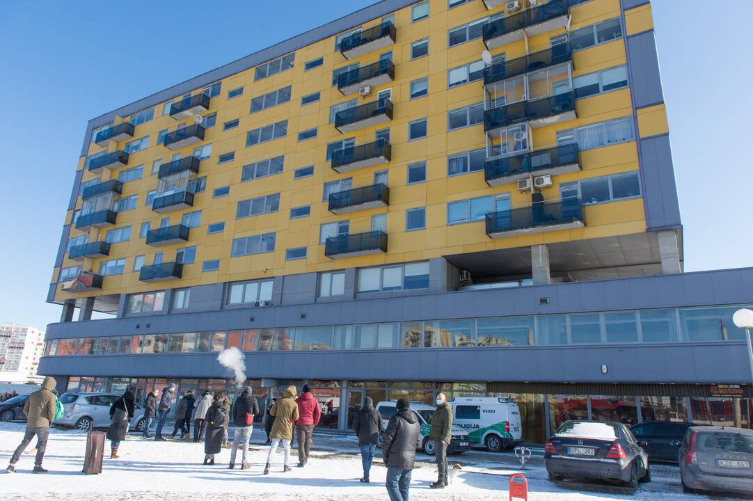 Evakuotas sostinės daugiabutis