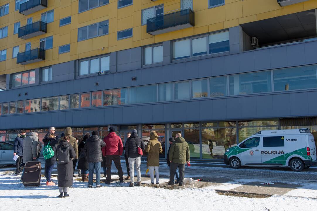 Evakuotas sostinės daugiabutis