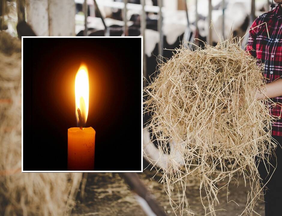 Skaudi nelaimė Mažeikių rajone: mirė tarp šiaudų rulonų įkritusi moteris
