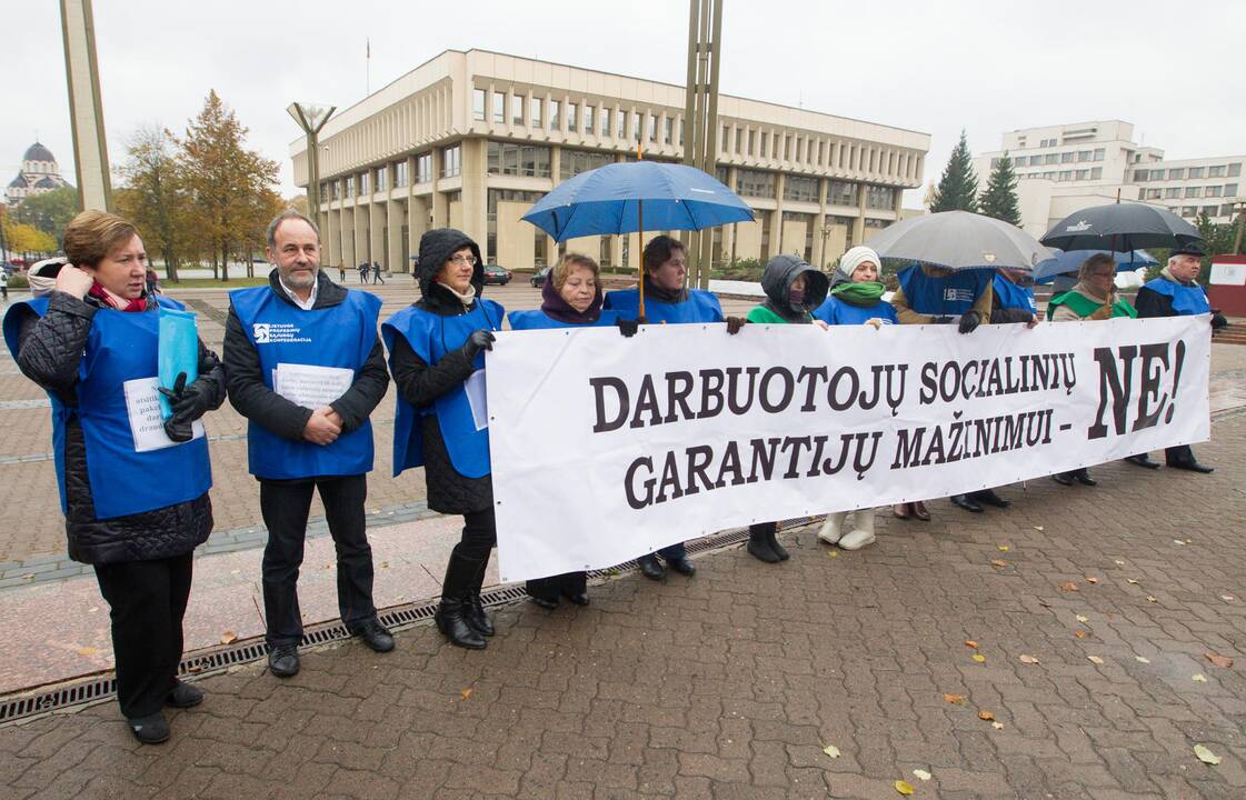 Profesinių sąjungų piketas
