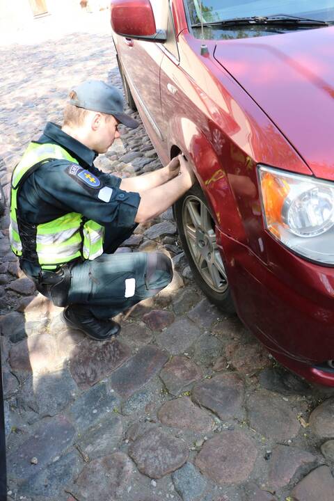 Neeilinis policijos reidas Rotušės aikštėje