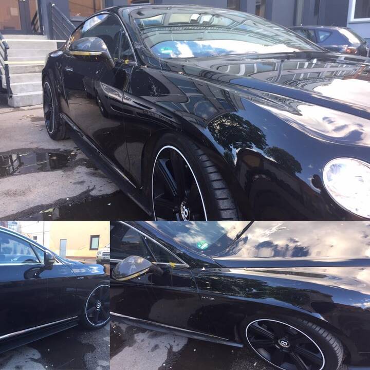 Akibrokštas Kaune: prabangus „Bentley“ apmėtytas kiaušiniais 