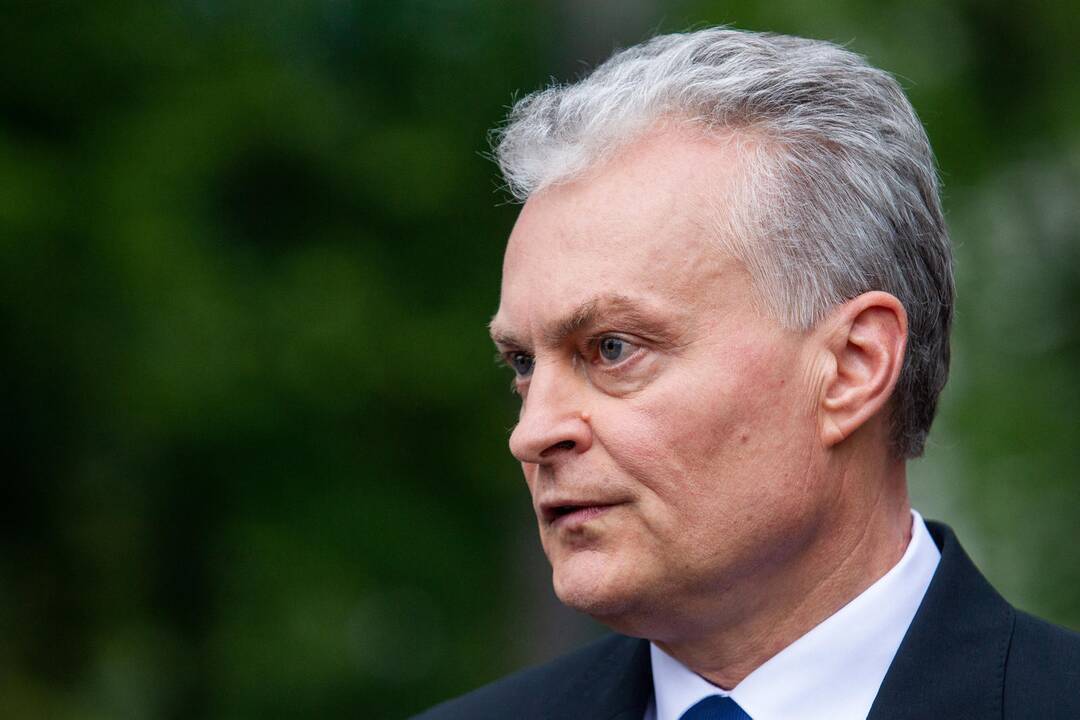 G. Nausėdos spaudos konferencija V. Kudirkos aikštėje