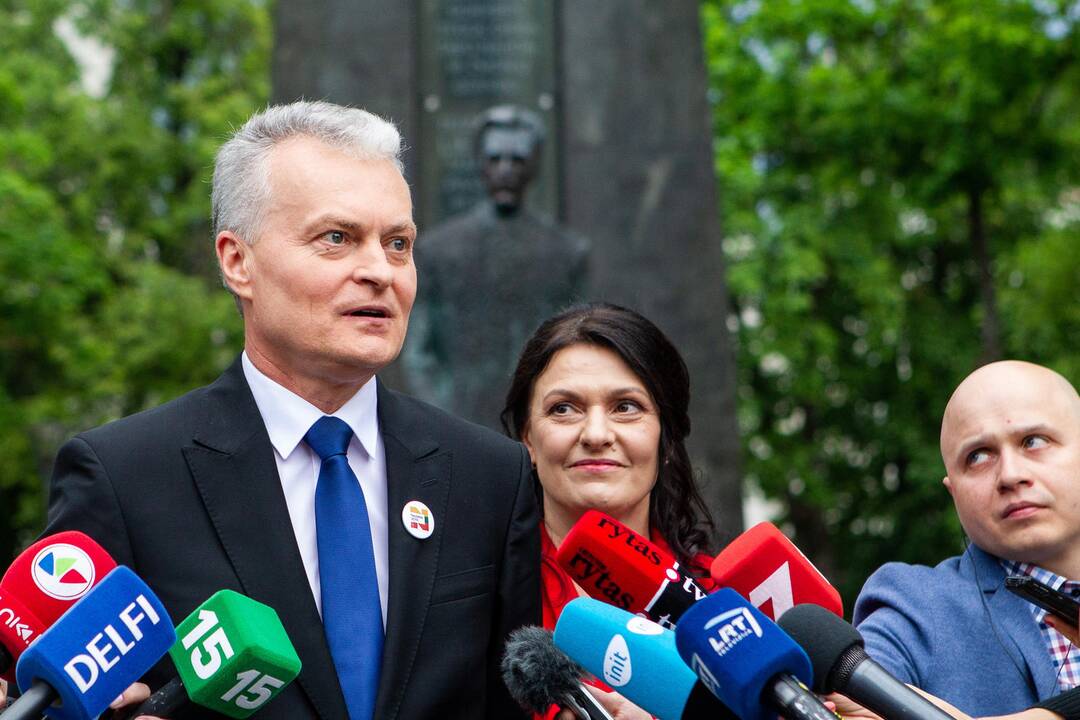 G. Nausėdos spaudos konferencija V. Kudirkos aikštėje