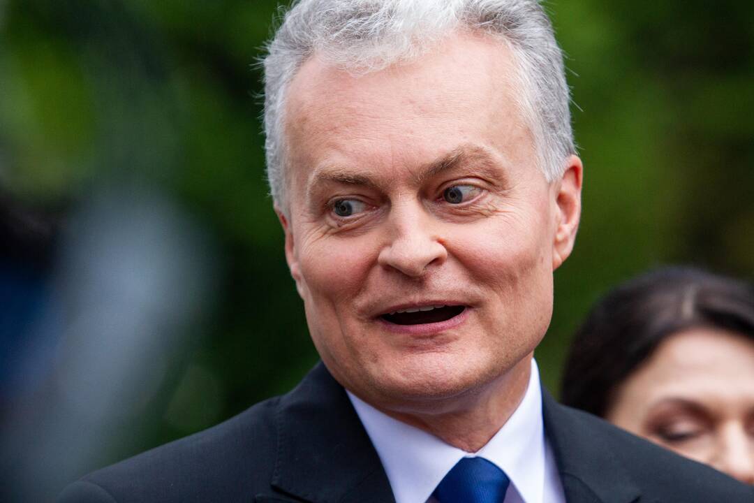 G. Nausėdos spaudos konferencija V. Kudirkos aikštėje