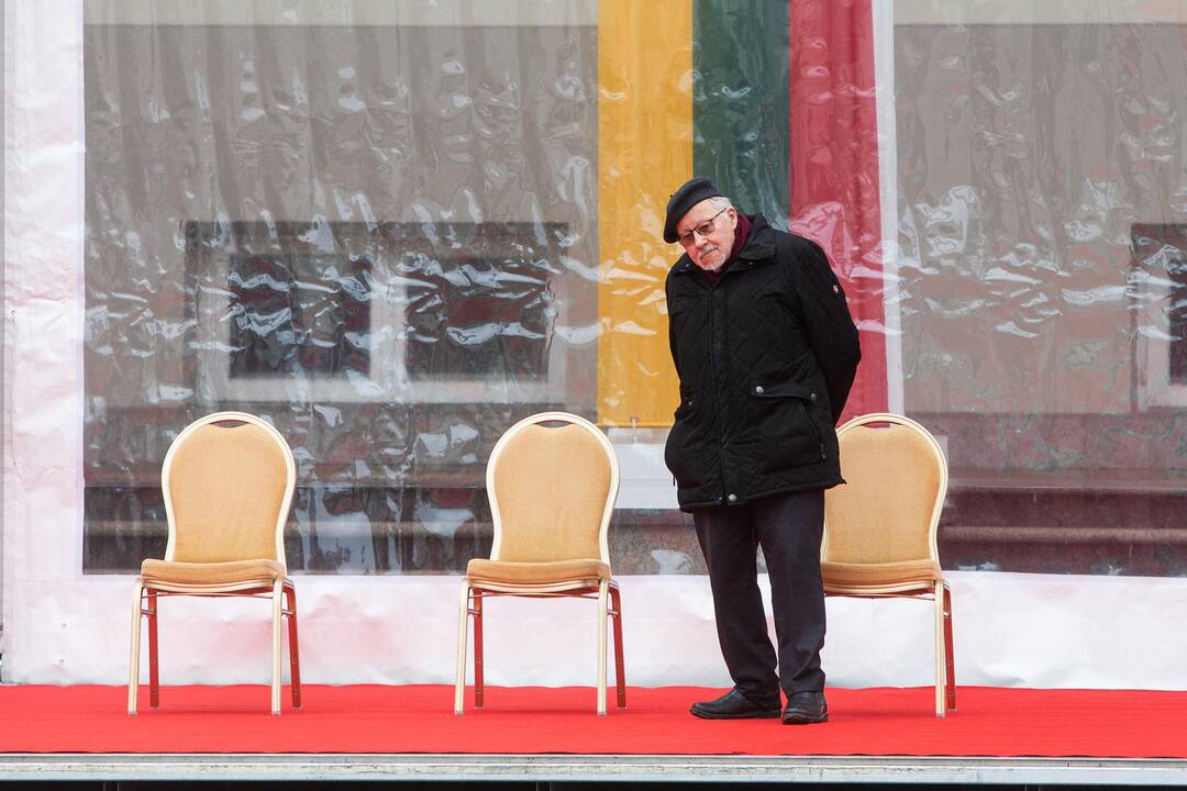 Trijų Baltijos valstybių vėliavų pakėlimo ceremonija S. Daukanto aikštėje