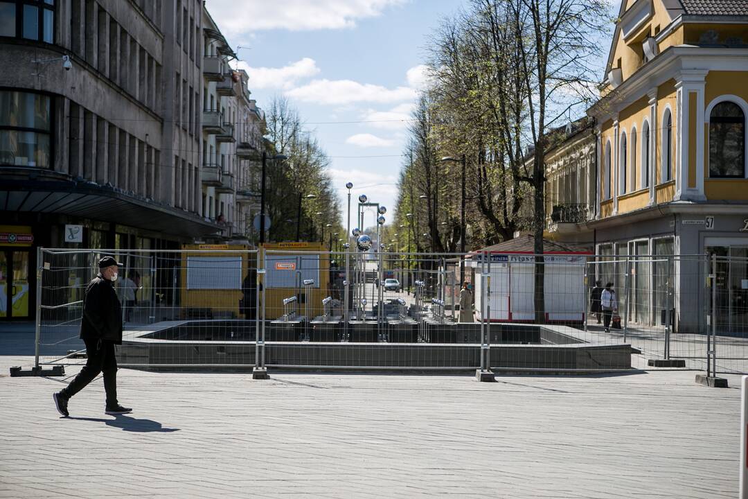Atnaujintas Laisvės alėjos fontanas