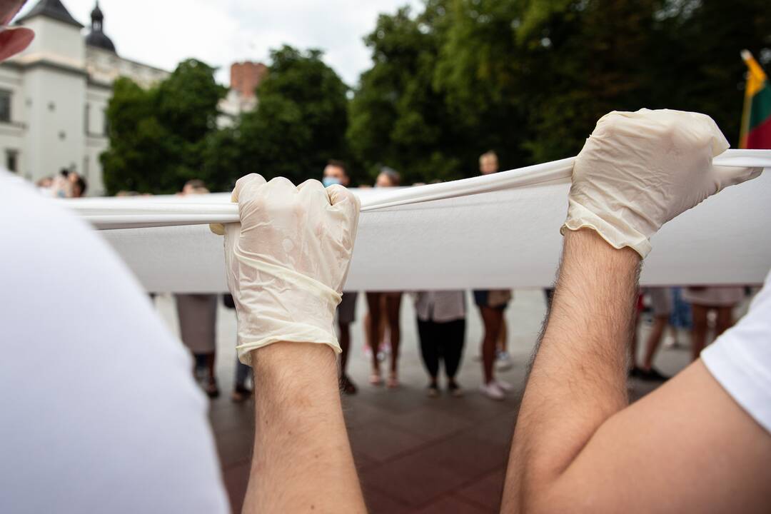 „Laisvės kelio“ dalyviai susirinko nuo Katedros aikštės iki Medininkų memorialo