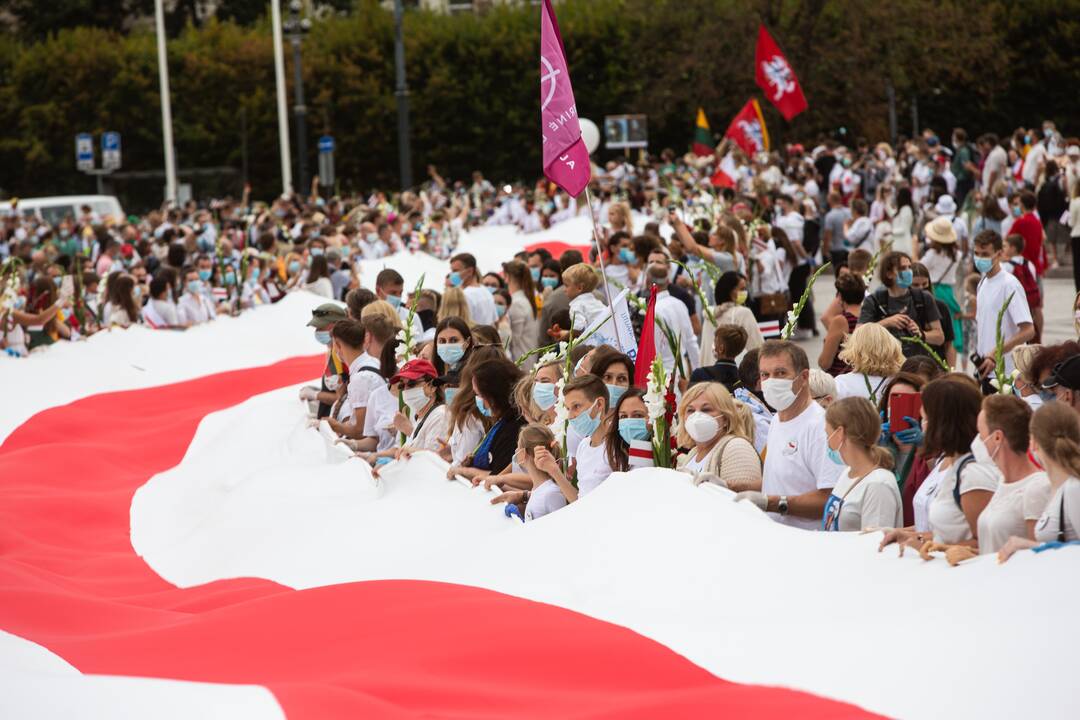 „Laisvės kelio“ dalyviai susirinko nuo Katedros aikštės iki Medininkų memorialo