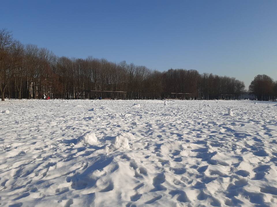 Saulėtos dienos išginė kauniečius į parkus