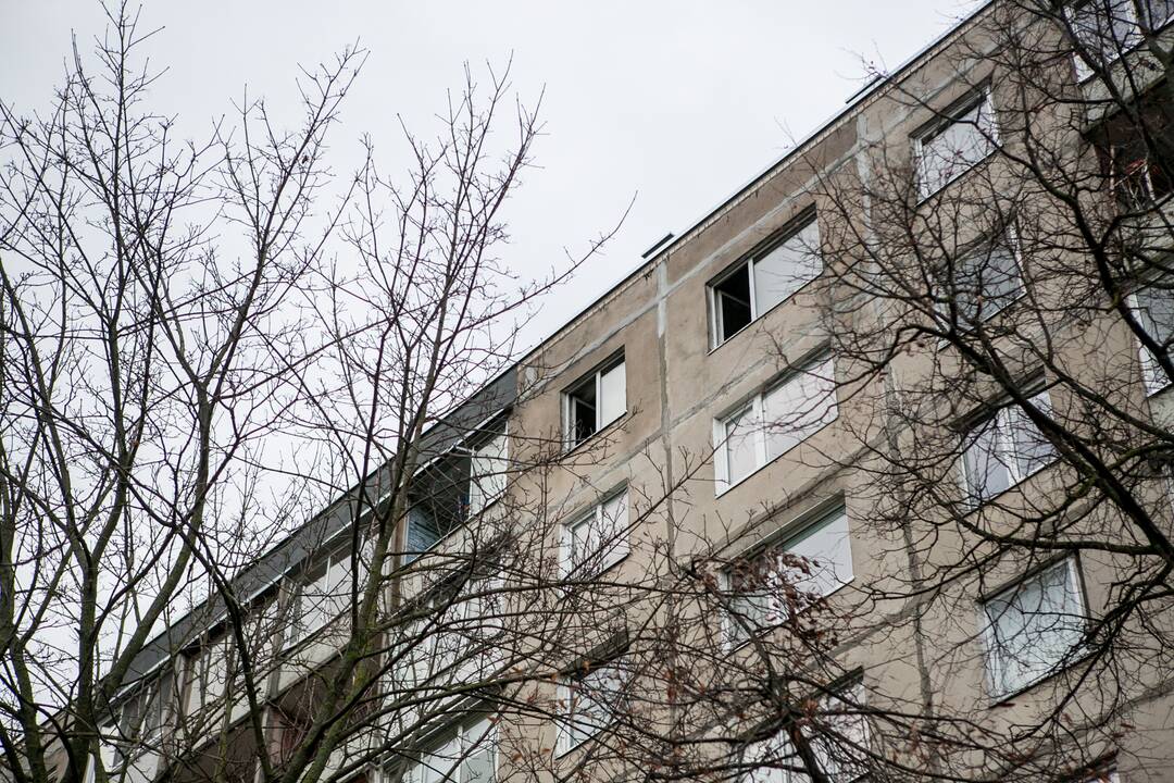 Gaisras Taikos prospekto daugiabutyje