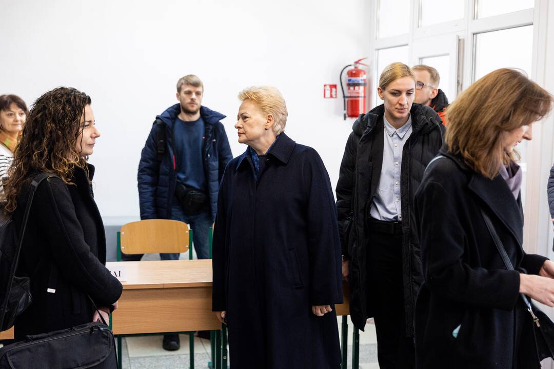 D. Grybauskaitė balsavo antrajame savivaldos rinkimų ture