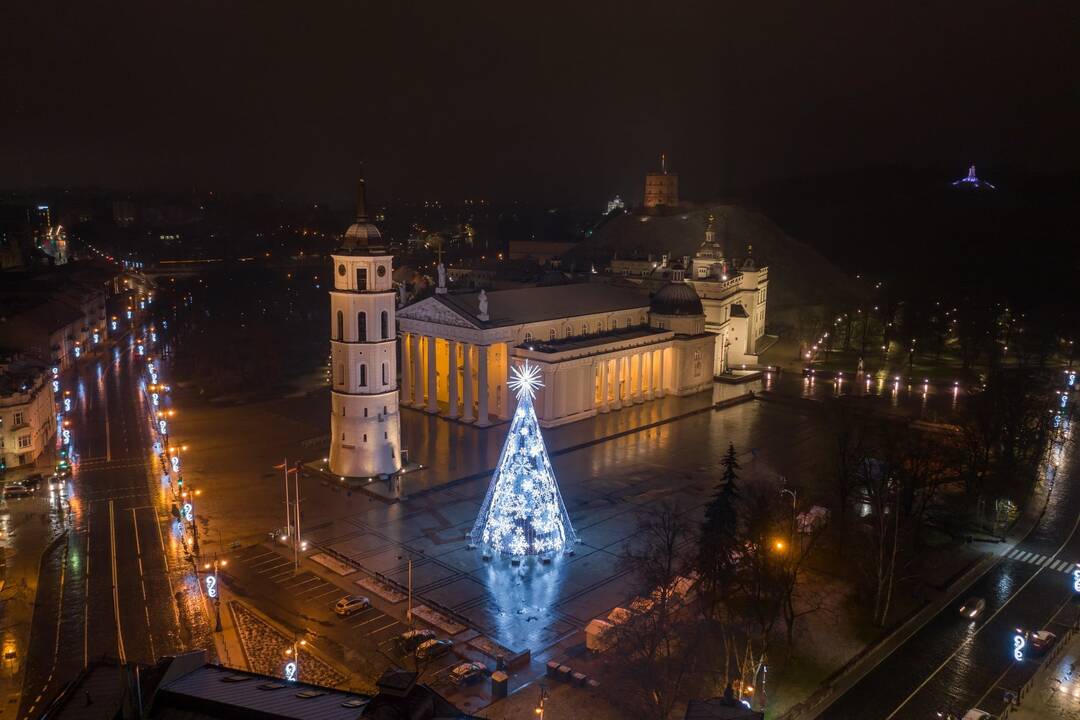 Kalėdų eglės įžiebimas Vilniuje 2021