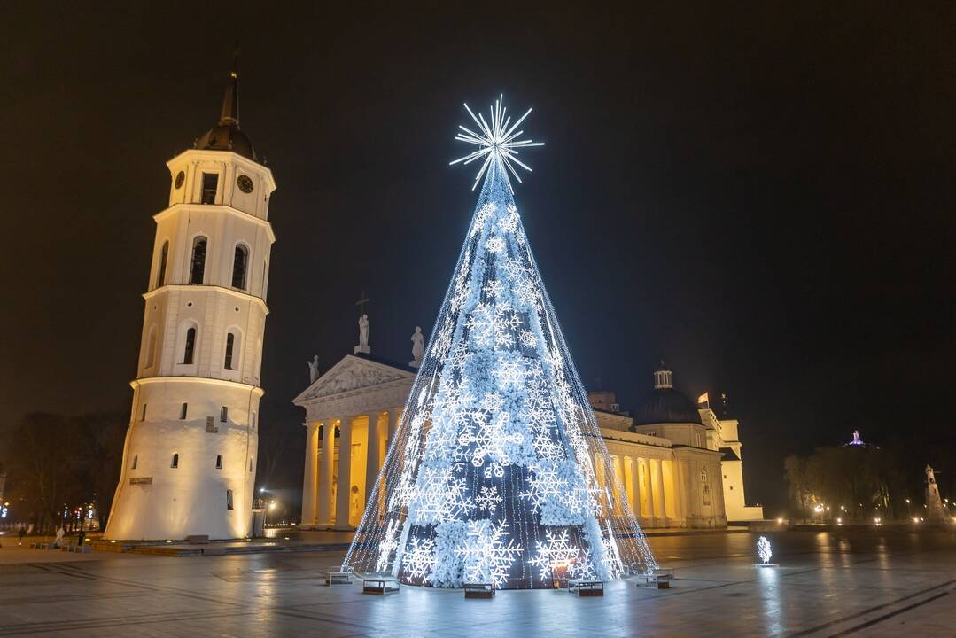Kalėdų eglės įžiebimas Vilniuje 2021