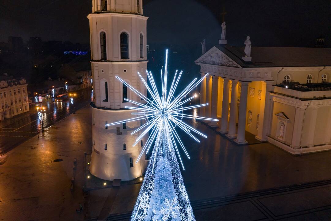 Kalėdų eglės įžiebimas Vilniuje 2021