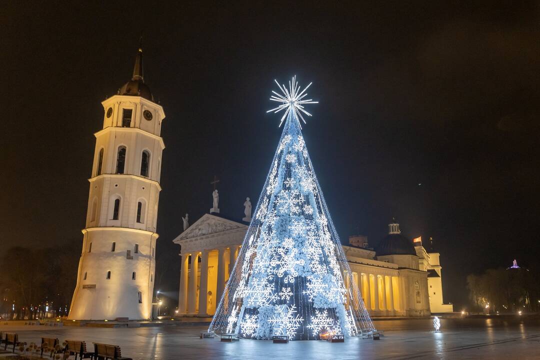 Kalėdų eglės įžiebimas Vilniuje 2021