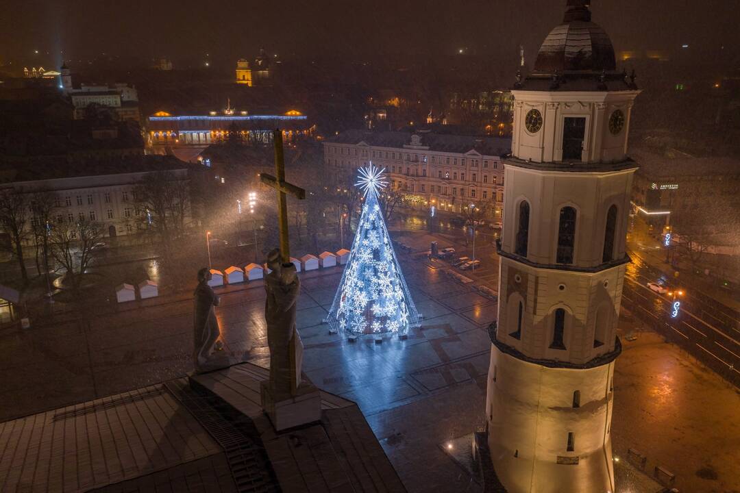 Kalėdų eglės įžiebimas Vilniuje 2021