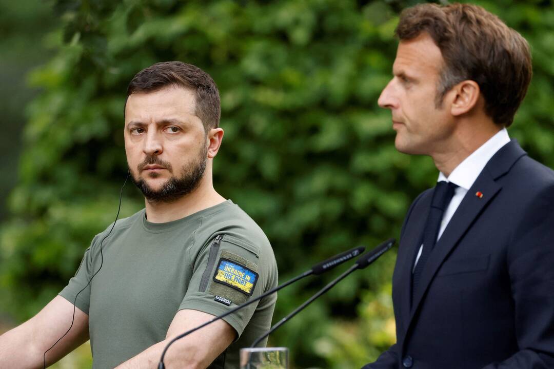 Emmanuelis Macronas ir Volodymyras Zelenskis