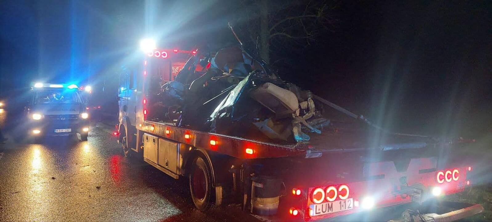Iš BMW Joniškio rajone liko tik metalo krūva.