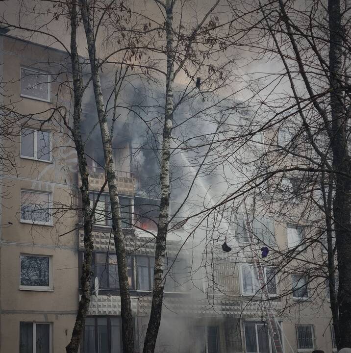 Keturis butus Viršuliškių daugiabutyje surijo liepsnos