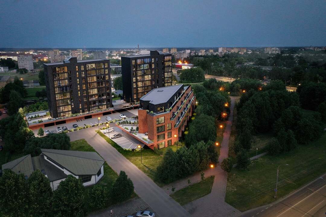 Įkurtuvės: modernus aštuonių aukštų daugiabutis namas „Du Žaibai“ – jau baigtas.