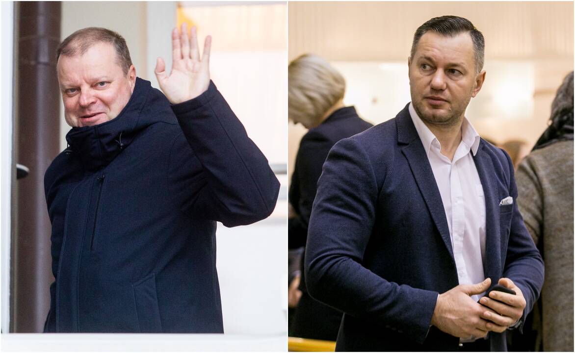 Saulius Skvernelis (iš kairės) ir Giedrius Bielskus