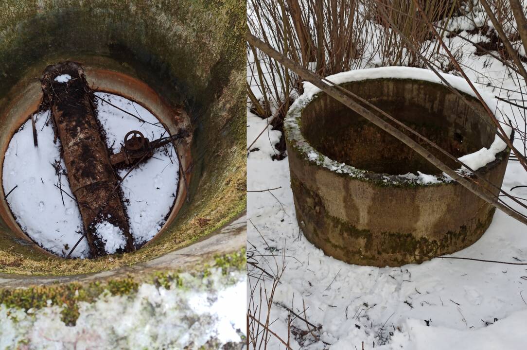 Pavojinga: atviras šulinys – daugiau nei 2 m gylio.