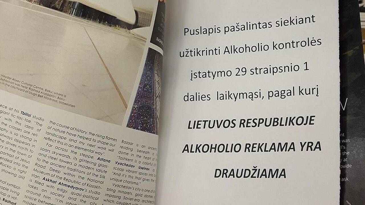 Prakalbo apie alkoholio reklamos draudimą užsienio leidiniuose: elementari „durnystė“
