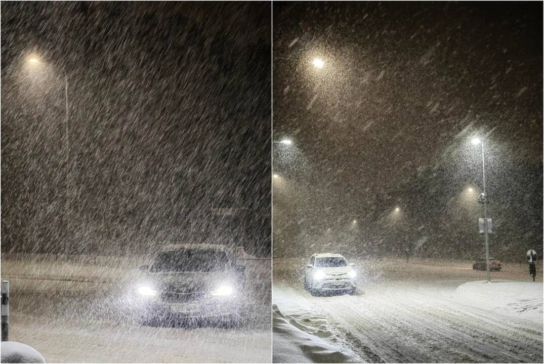 Naktį eismo sąlygos bus nepavydėtinos – geriau likti namie