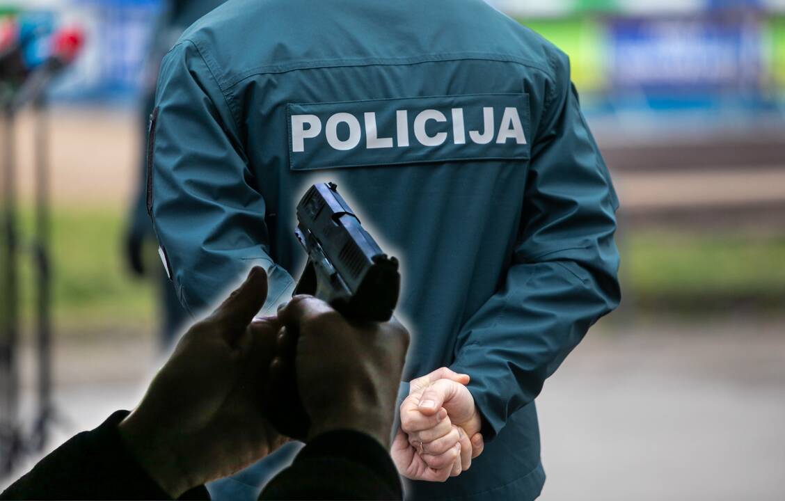 Vidurnakčio kriminalas pakaunėje: girtas vyras grasino ginklu pareigūnui