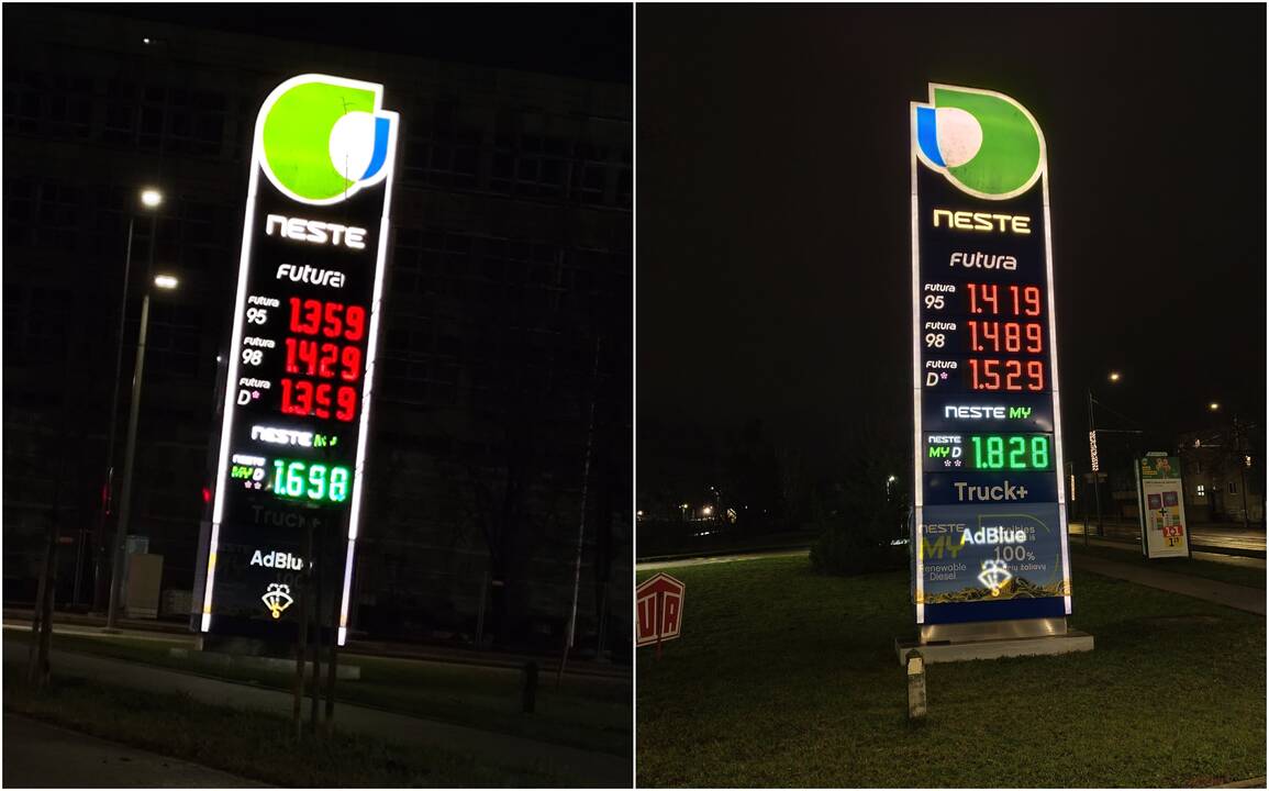 Degalinių viražai: iš karto po vidurnakčio – kainų šuolis 