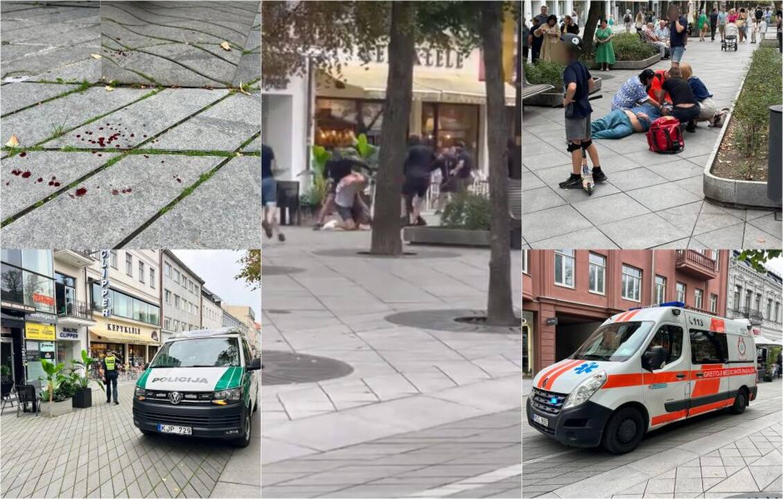 Žiaurios muštynės Laisvės alėjoje: kaukėta gauja lazdomis talžė mafijos veikėjus