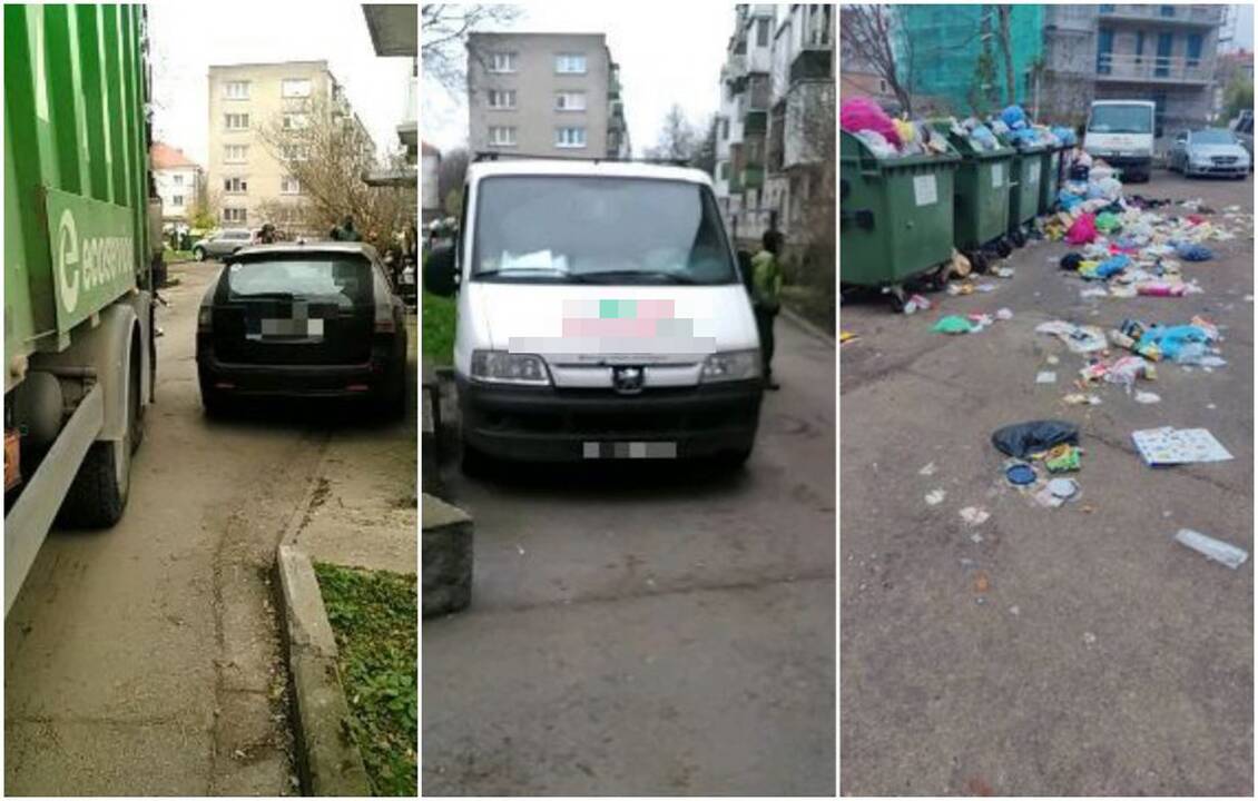 Situacija: visą savaitę vienas Sausio 15-osios gatvės daugiabučių kiemas skendėjo šiukšlėse. Atliekų vežėjai negalėjo jų išvežti dėl gyventojo automobilio, kuris užstojo įvažą.