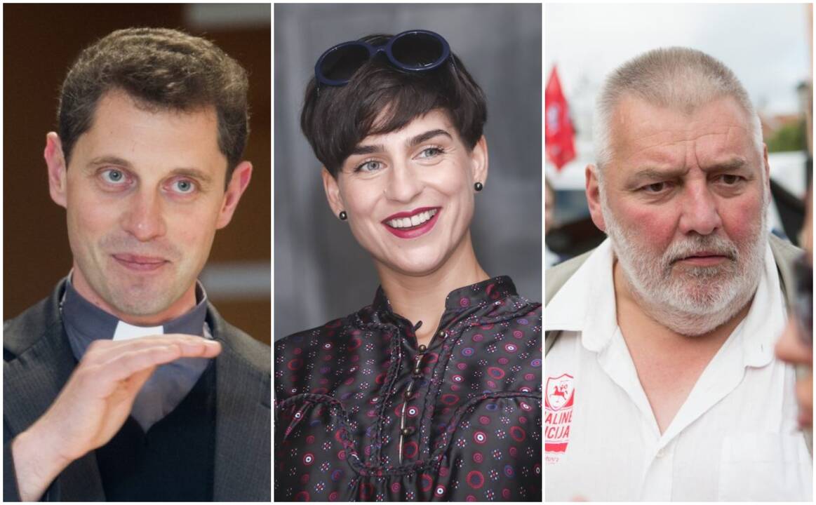 Ričardas Doveika (iš kairės), Asmik Grigorian, Alfredas Bumblauskas