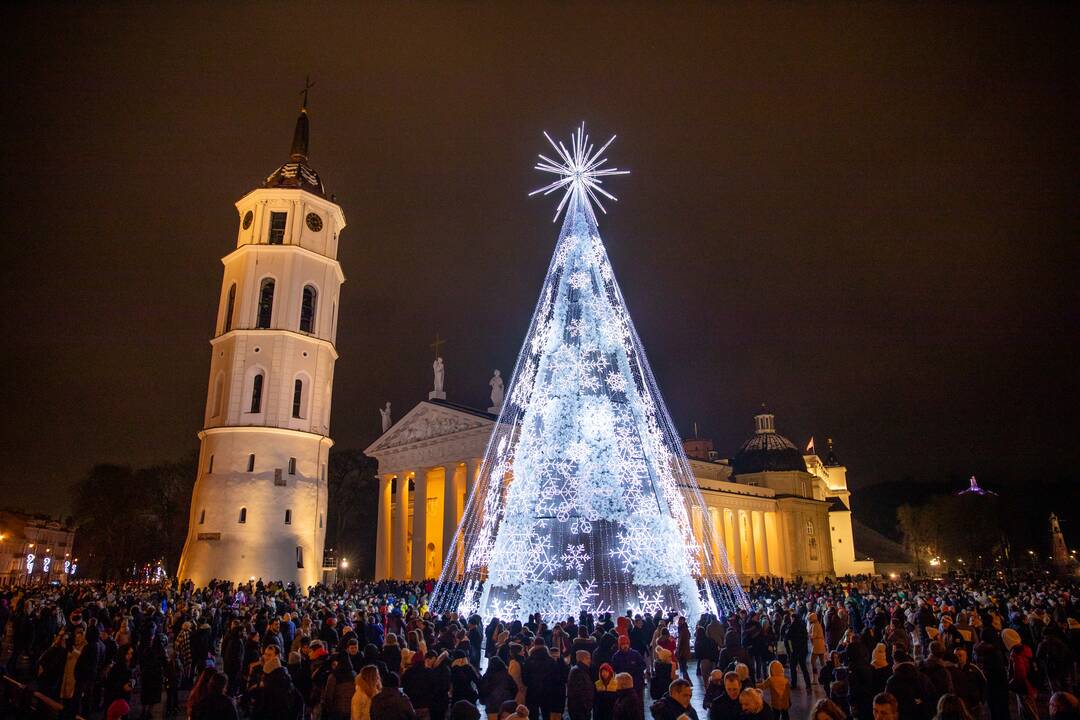 Kalėdų eglės įžiebimas Vilniuje 2021
