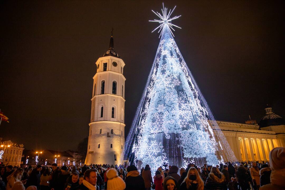 Kalėdų eglės įžiebimas Vilniuje 2021