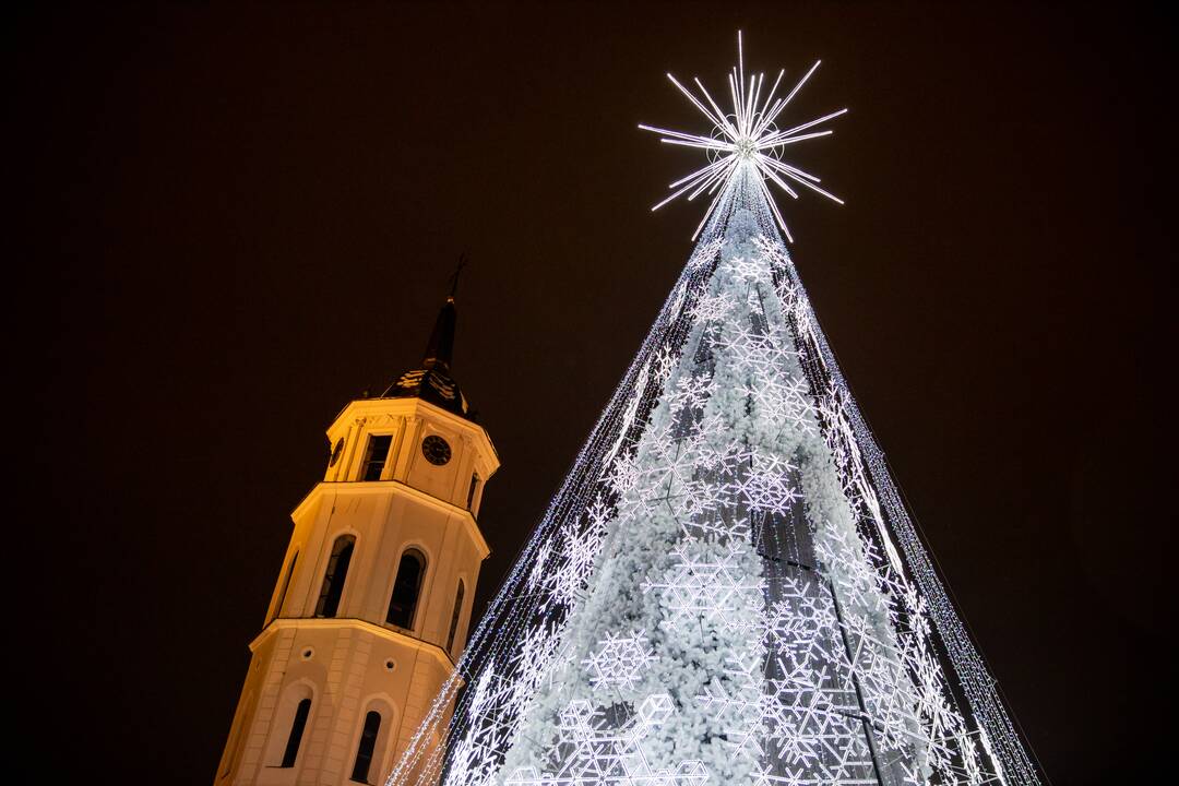 Kalėdų eglės įžiebimas Vilniuje 2021