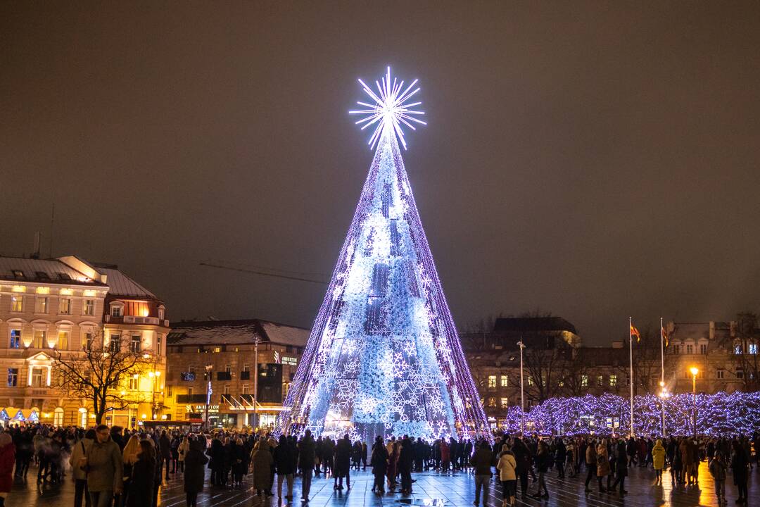 Kalėdų eglės įžiebimas Vilniuje 2021