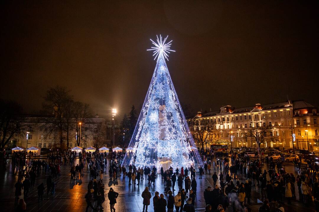 Kalėdų eglės įžiebimas Vilniuje 2021